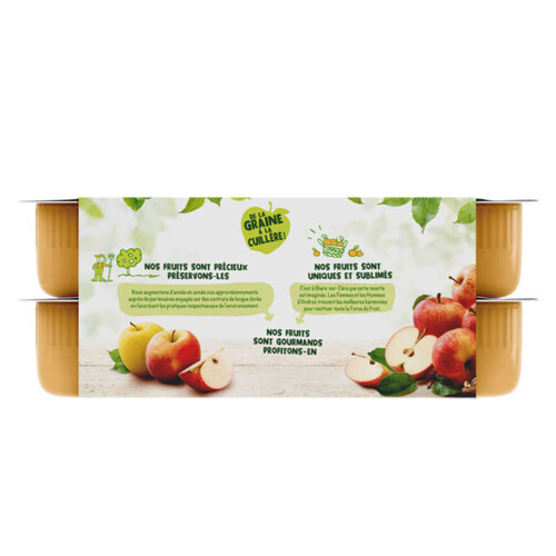 Andros Compote Pomme Nature 16 x 100g