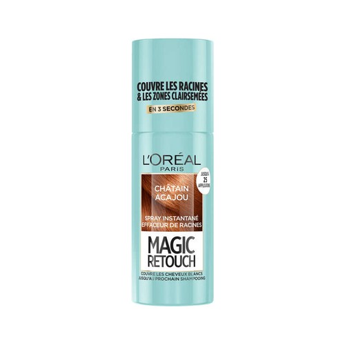 Magic Retouch Spray Retouche Racines Châtain Acajou 75ml