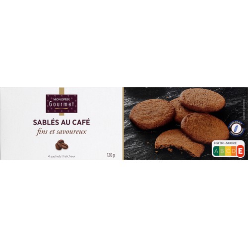 Monoprix Gourmet Sablés au café 120g