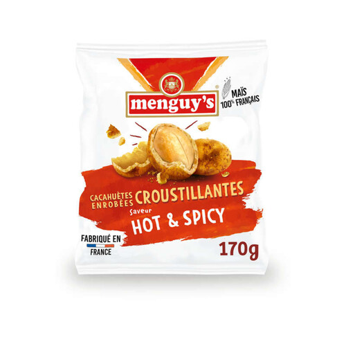 Menguy's cacahuètes enrobées croustillantes hot & spicy 170g