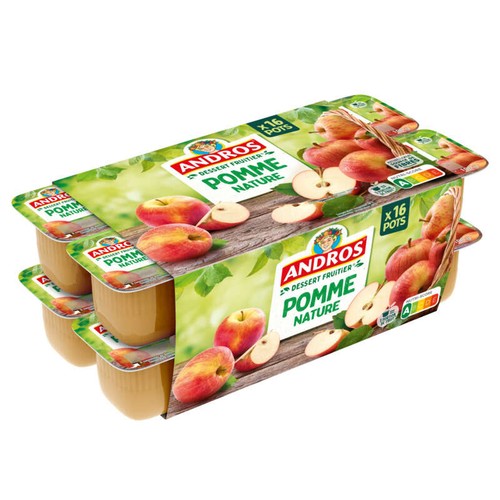 Andros Compote Pomme Nature 16x100g