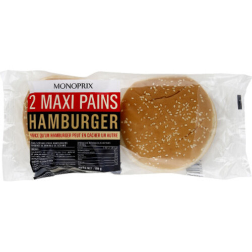 Monoprix Pain Maxi Hamburger x2 165g