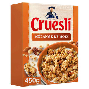 Quaker Cruesli Céréales Mélange de noix 450 g.