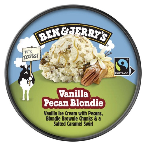 Ben & Jerry's Glace en Pot Vanille Pecan Blondie 414g