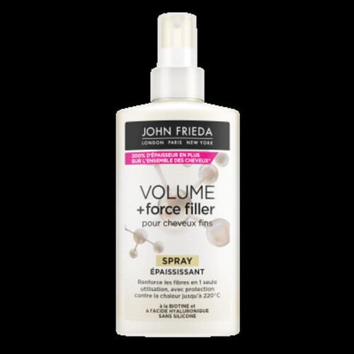 John Frieda volume +force filler spray épaississant cheveux fins 150ml