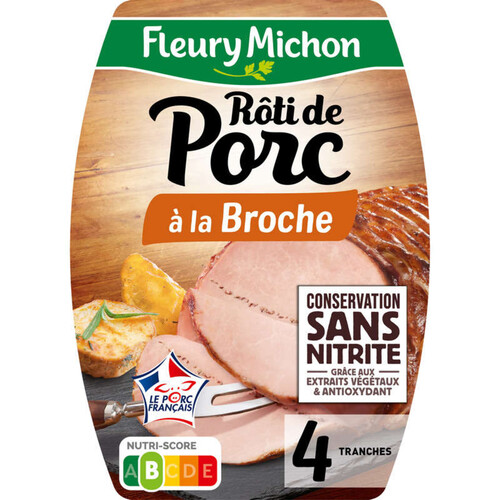 Fleury Michon Rôti de Porc à la broche x4 Tranches 140g