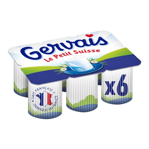 Gervais Petits Suisses Nature 9.5% Mg 6x60g
