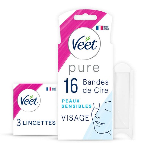 Veet Bandes de Cire Froide Visage x16