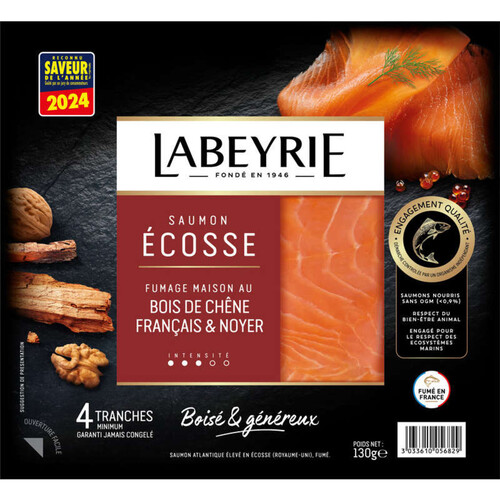 Labeyrie saumon fumé L'Ecosse 4 tranches 130 g