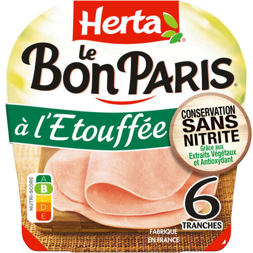 Herta Le Bon Paris jambon à l'étouffée 6 tranches 210g