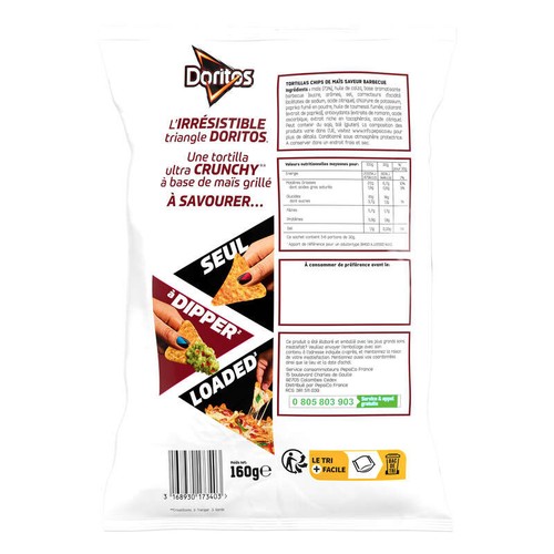 Doritos Chips Tortilla Goût Barbecue 160g