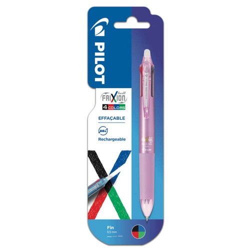 Pilot Roller Frixion Ball 4 couleurs Rose