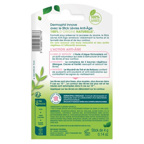 Dermophil (Gms) Stick À Lèvres Lissant Repulpant Formule 4G