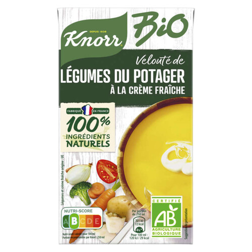 Knorr Soupe Légumes du Potager Crème Fraîche Bio 1L