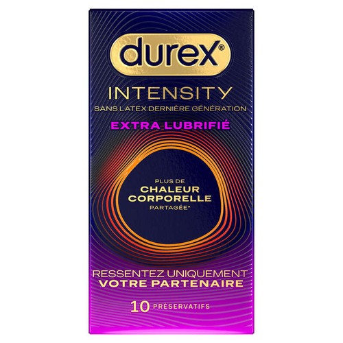 Durex Préservatif intensity extra lubrifié x10