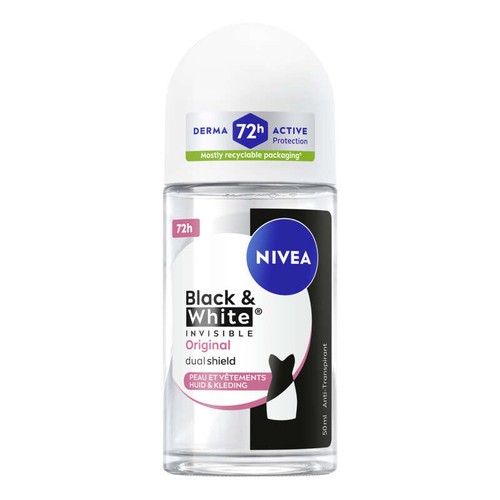 Nivea Déodorant Bille Anti-transpirant 72H Black & White Original 50ml