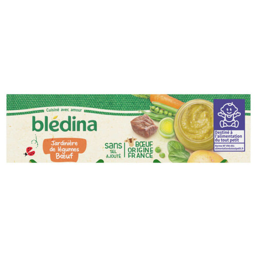 Blédina Pots Jardinière de légumes Bœuf dès 6 mois 2x200g