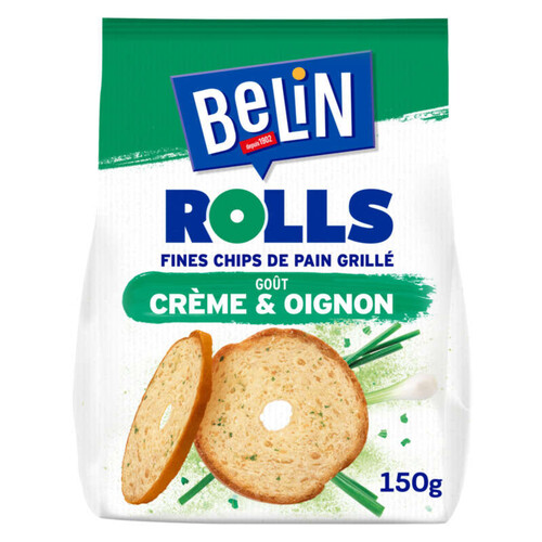 Belin Biscuits Apéritifs Chips Fines de Pain grillé Crème Oignon 150g