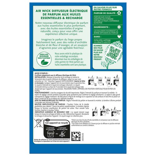 Airwick Diffuseur Electrique de Parfum aux Huiles Essentielles + Recharge