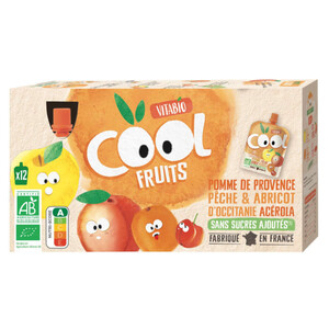 [Par Naturalia] Cool Fruits Pomme Pêche & Abricot d'Occitanie Acérola 12x90g