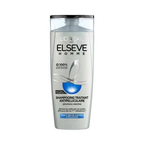 Elseve Shampooing Homme Antipelliculaire Tous Types de Cheveux 250ml