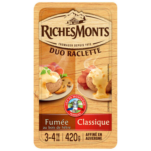 RichesMonts Duo Raclette Classique Et fumée 420g