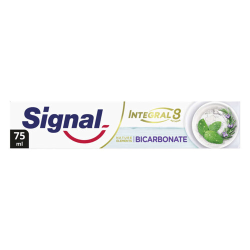 Signal Dentifrice Integral 8 Nature Bicarbonate Fraîcheur & Détox 75Ml