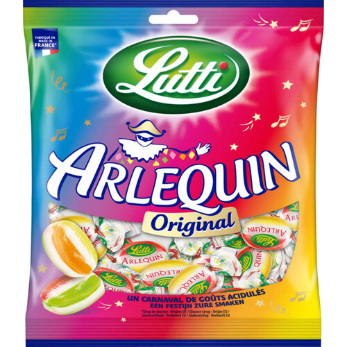 Lutti Bonbons Arlequin acidulés Original 250g