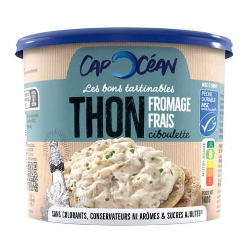 Cap Océan Thon Fromage Frais & Ciboulette 140g