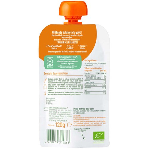 Good Goût Mangue dès 4 mois Bio 120g