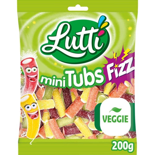 Lutti Mini Tubs Fizz Sans Gélatine 200g