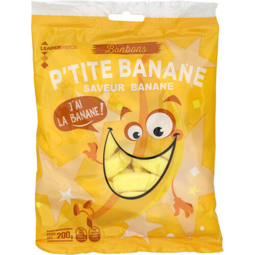 Leader Price Bonbons Banane Sachet 200g