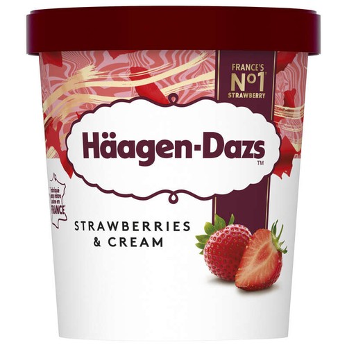 Häagen-Dazs Pot Strawberry and Cream 460ml 400g