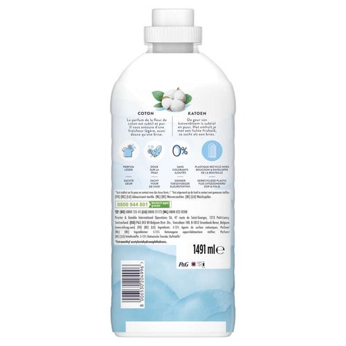 Lenor Adoucissant Fraîcheur légère et longue durée Coton x71
