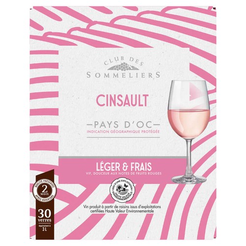 Club des Sommeliers Cinsault Pays d'OC Rosé 3L