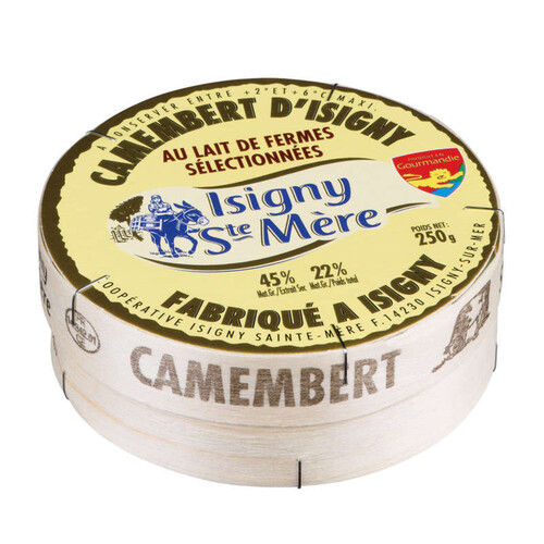 Isigny Sainte Mère Camembert étiquette jaune 250G