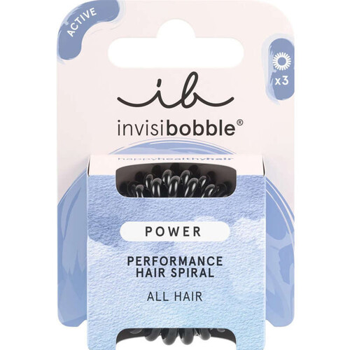 Invisibobble Élastiques cheveux Power true black x3