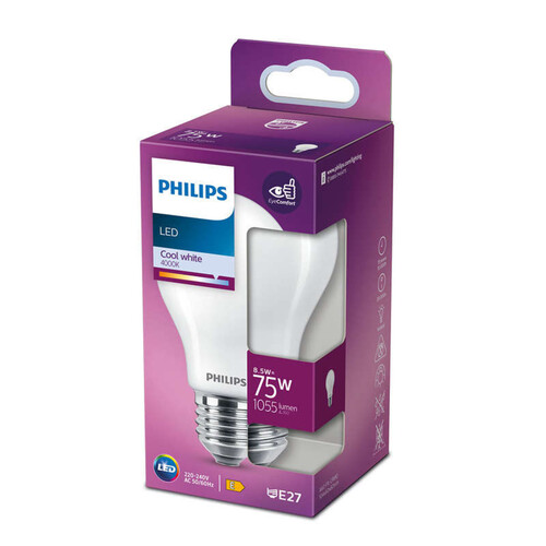 Philips ampoule LED 75W E27 CW A60 FR