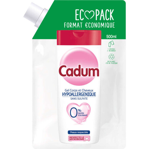 Cadum Gel Corps et Cheveux Hypoallergenique 500ml