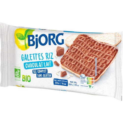 Bjorg Galettes Riz Chocolat Au Lait Bio 90g