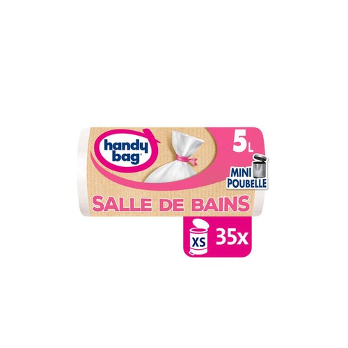 Handy Bag Sacs Mini Poubelle Salle de Bains 35x5L