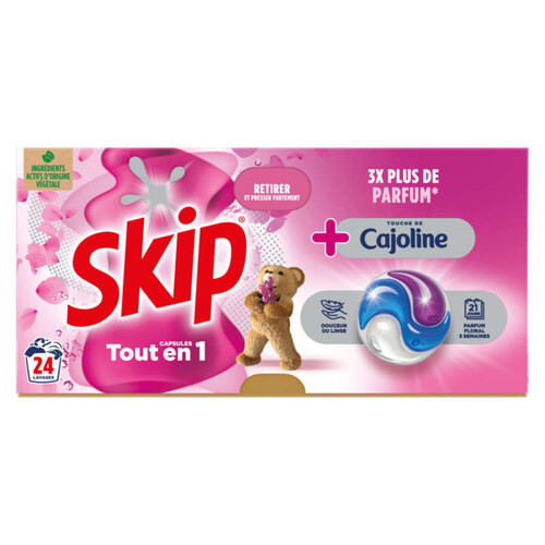 Skip Lessive Capsules 3 En 1 Touche De Cajoline X24