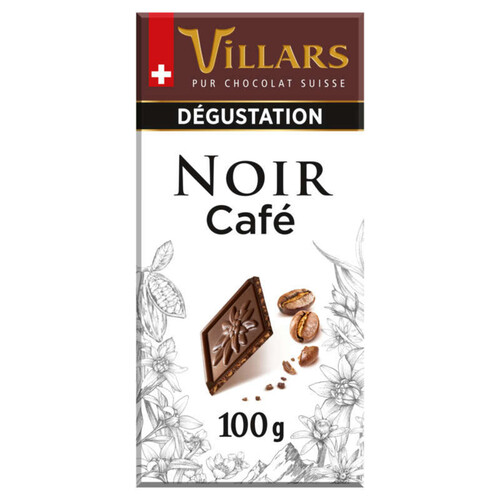 Villars Chocolat Noir Au Pépites De Café 100G