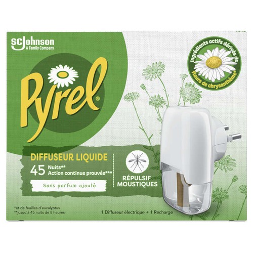 Pyrel Diffuseur Liquide Répulsif Moustiques 45 Nuits *1