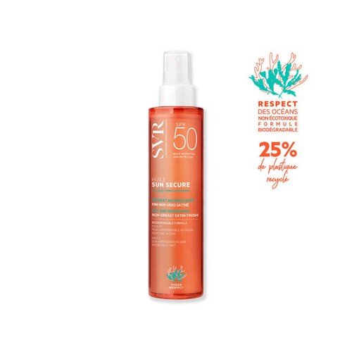 [Para] Laboratoire SVR Sun Secure Huile biodégradable Sèche fini satiné SPF50 200ml
