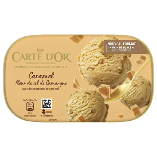 Carte D'Or Ice Cream Dessert Caramel Fleur de Sel de Camargue 373g