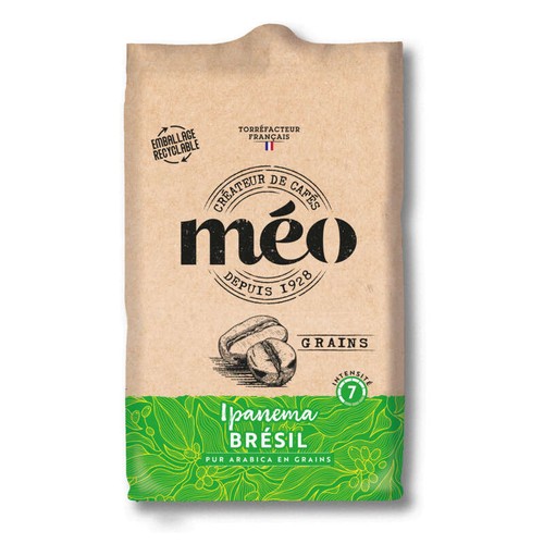 Meo Café en grains Ipanema Brésil Sachet recyclable 500g
