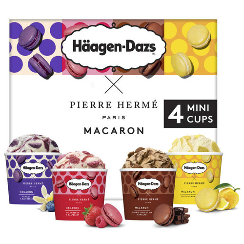 Häagen-Dazs Minipots Macaron Collection NC x4 380ml