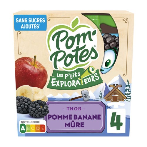 Pom'Potes Compote Les P'tits Explorateurs Thor 4x90g