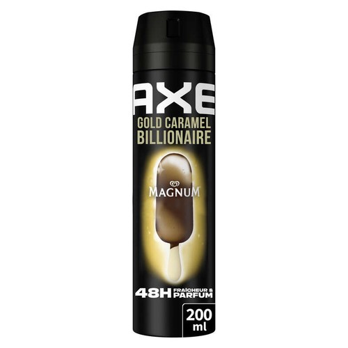 Axe Déodorant Homme Spray Magnum Gold Caramel Billionaire 48h 200ml